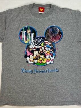 Disney Gray Mickey & Friends 'Disney Dreams Florida' Short Sleeve Tee